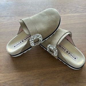 ROGER VIVIER Slidy Viv' suede slippers size 37